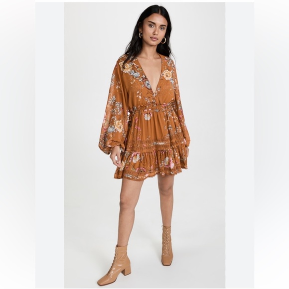 Free People Cherry Blossom Tiered Mini Dress Sz. XS - Picture 3 of 13